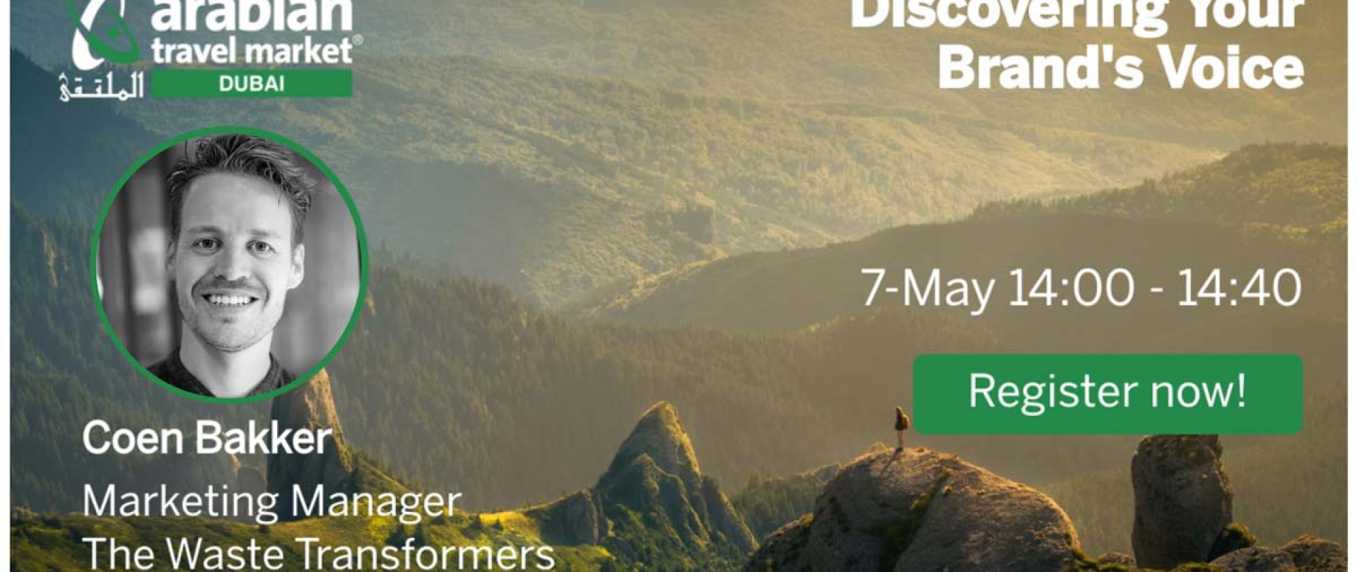 Speaking at Arabian Travel Market about food waste and branding