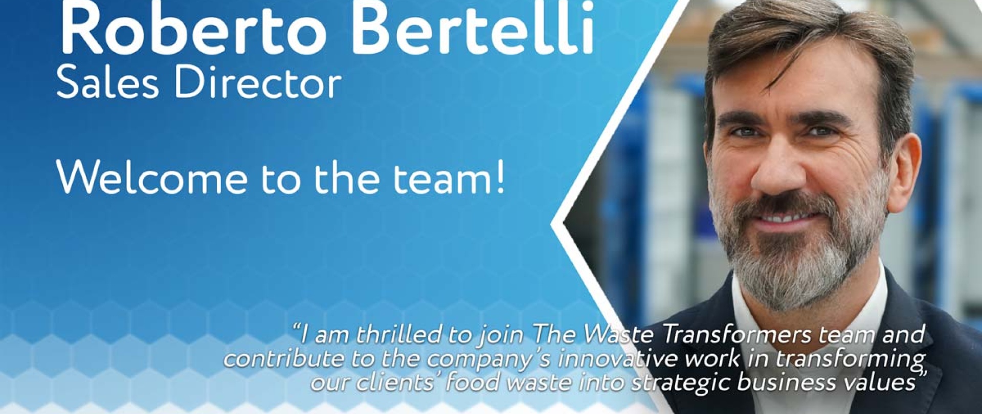 Welcome Roberto to our Commercial team